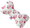 Bone shape dog toy - Pink whimsy cupcakes