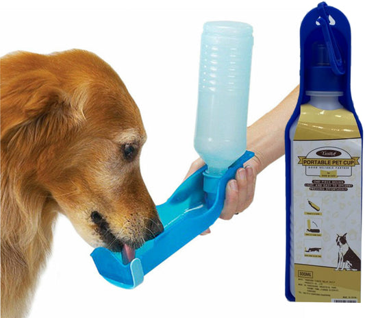 Portable pet water bottle dispenser